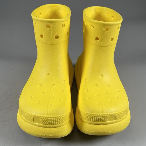 Crocs Classic Crush Women’s Size 6 Yellow Rubber Rain Boots Casual Pull On EUC - Picture 2 of 9